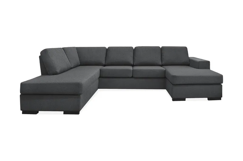 Nebraska U-soffa med Divan Höger - Mörkgrå (Art.nr 100816) — Scandinavian Choice