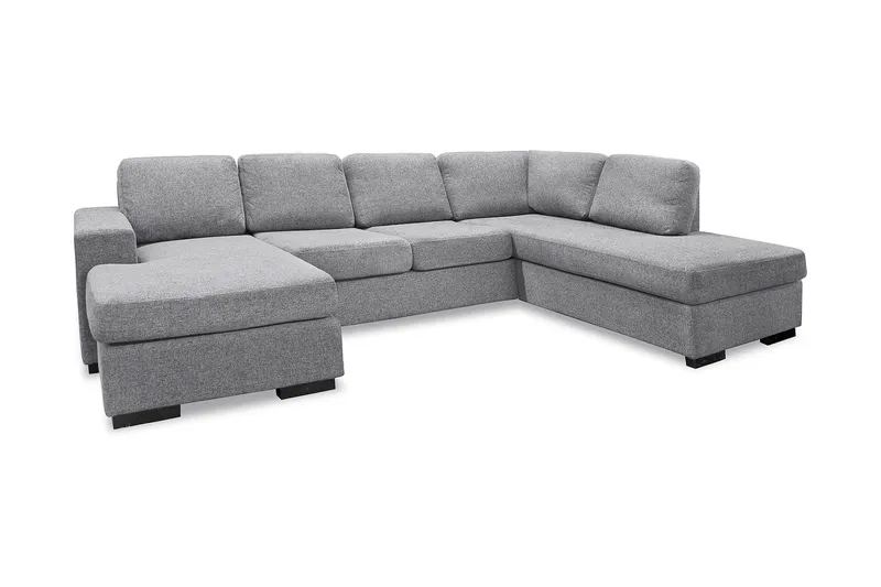 Nebraska U-soffa med Divan Vänster - Ljusgrå — Scandinavian Choice
