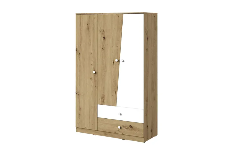Nero Garderob 120 cm - Natur/Vit — Natur/Vit