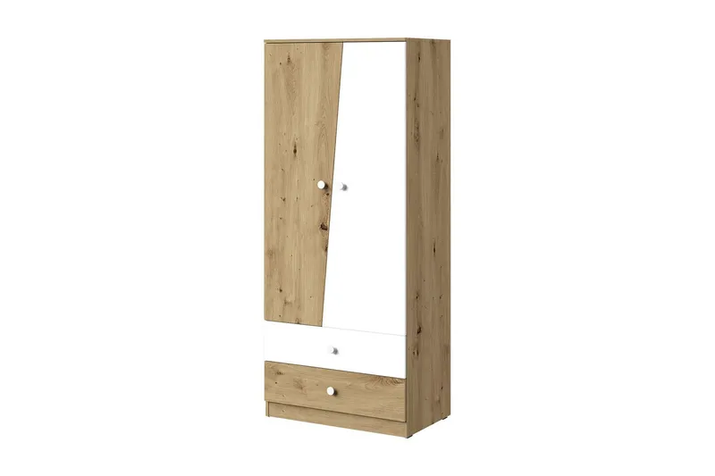 Nero Garderob 80 cm - Natur/Vit — Natur/Vit