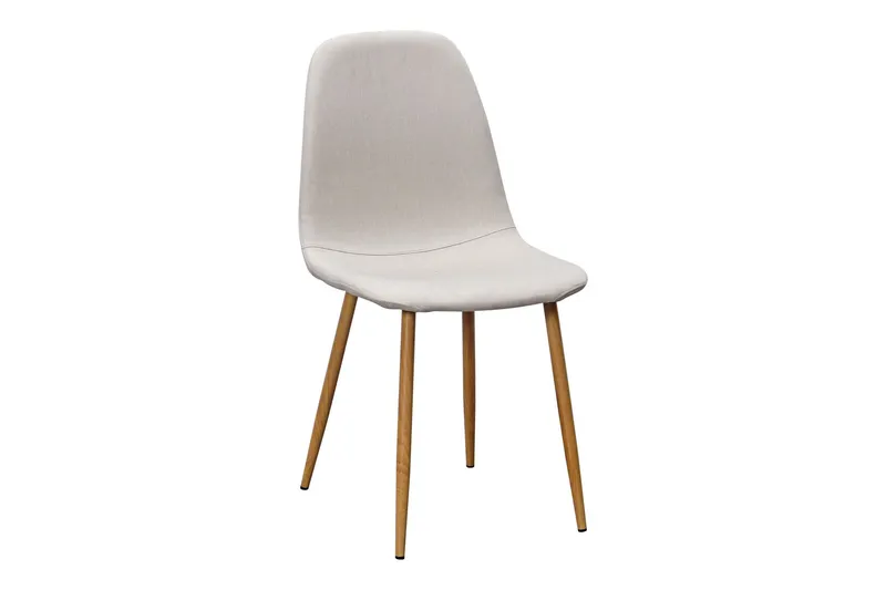 Nibe Matstol - Beige/Metallben Ek — Basic Home