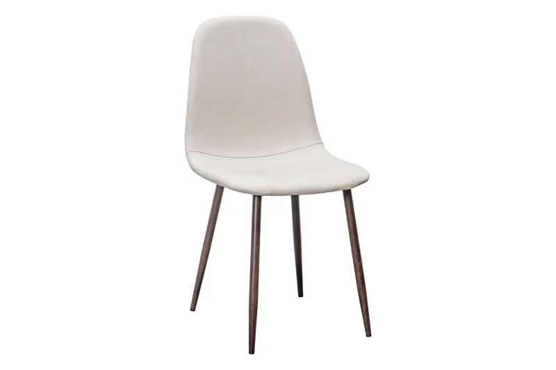 Nibe Matstol - Beige/Metallben Valnöt — Basic Home