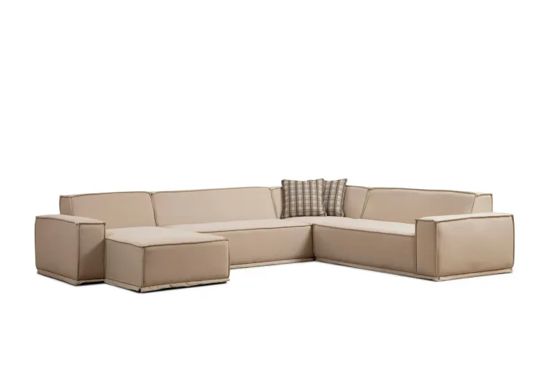 Nightcap Hörnsoffa m. Divan 5-sits - Beige — Beige