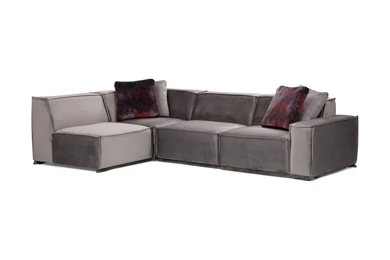 Nightcap Soffa m. Divan 4-sits - Grå (Art.nr 1519064) — Grå
