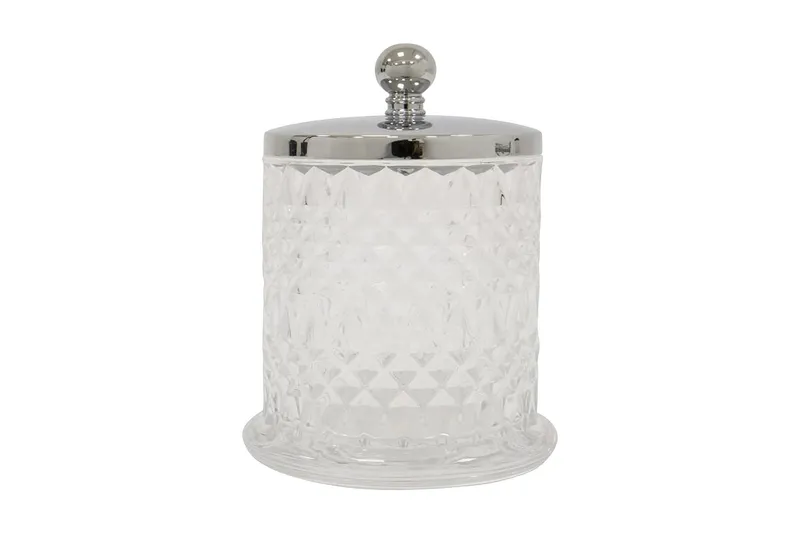 Nina Glasburk med Lock 11 cm Silver - Turiform — Turiform