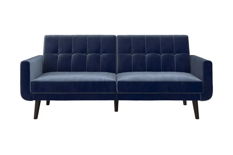 Nola 3-sits Bäddsoffa Sammet/Blå - Dorel Home — Dorel Home
