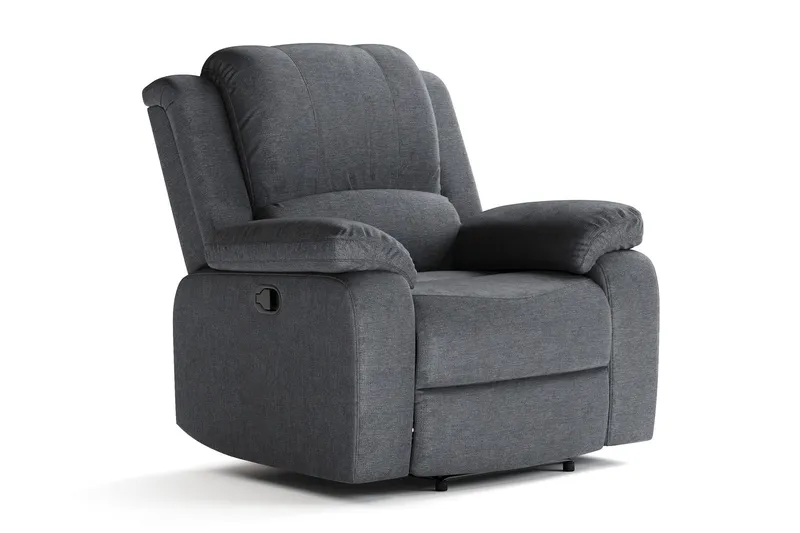 Norbo Reclinerfåtölj Biofåtölj - Fällbar fåtölj i Tyg - Vilfåtölj - Mörkgrå — Comfort Living