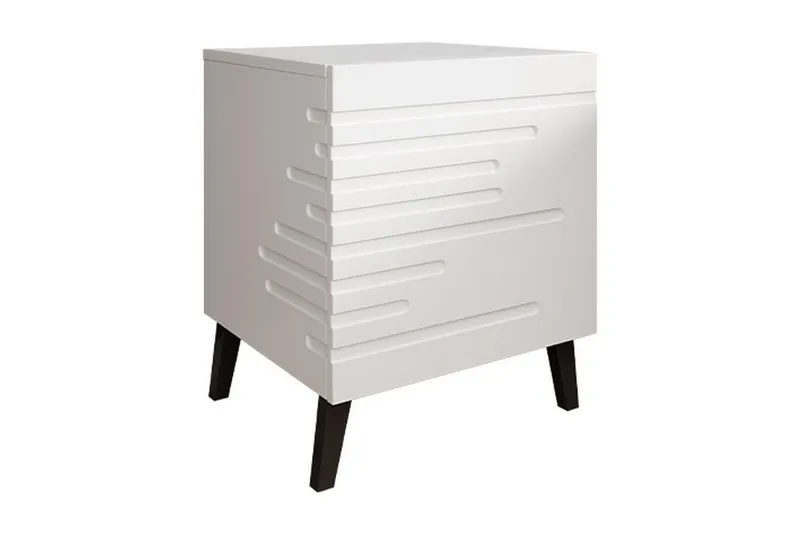 Novaj Sängbord 44 cm - Matt Vit/Svart — Matt Vit/Svart