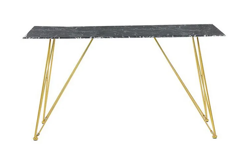 Nunierra Matbord 140 cm - Svart/Guld — Svart/Guld