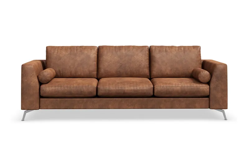 Ocean Lyx 3-sits Soffa i Konstläder - Brun (Art.nr 880230) — Scandinavian Choice