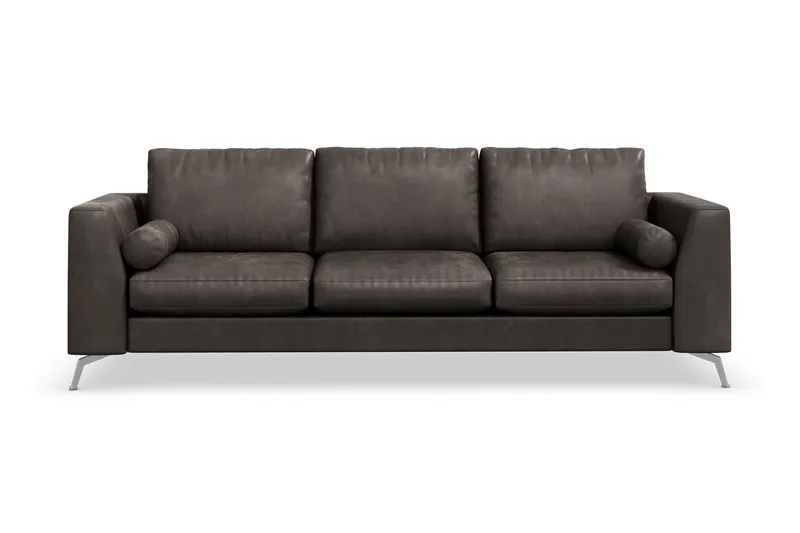 Ocean Lyx 3-sits Soffa i Konstläder - Mörkgrå (Art.nr 880232) — Scandinavian Choice