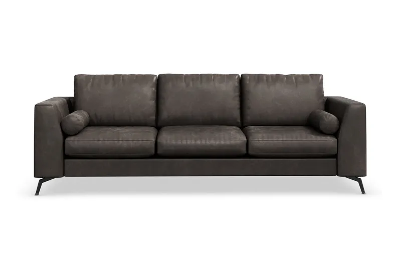 Ocean Lyx 3-sits Soffa i Konstläder - Mörkgrå (Art.nr 880202) — Scandinavian Choice