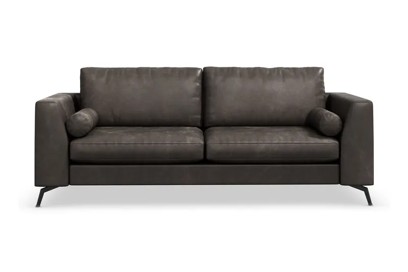 Ocean Lyx 3-sits Soffa i Konstläder - Svart (Art.nr 880199) — Scandinavian Choice