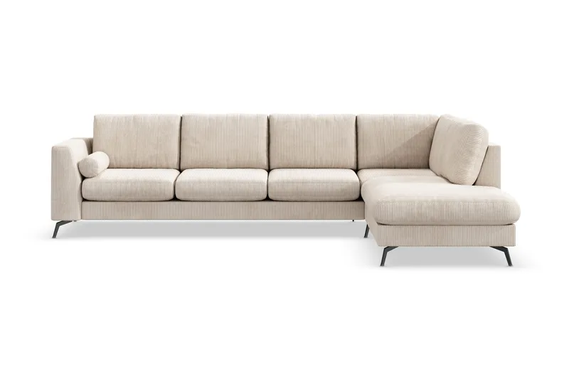 Ocean Lyx 4-sits Högervänd L-formad Schäslongsoffa i Manchester - Beige (Art.nr 997116) — Scandinavian Choice