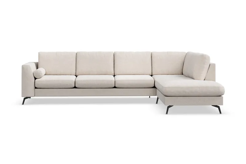 Ocean Lyx 4-sits Högervänd L-formad Schäslongsoffa i Tyg - Beige (Art.nr 880282) — Scandinavian Choice