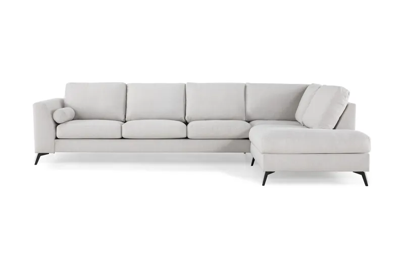 Ocean Lyx 4-sits Högervänd L-formad Schäslongsoffa i Tyg - Ljusgrå (Art.nr 245221) — Scandinavian Choice