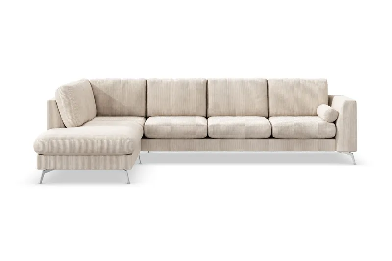 Ocean Lyx 4-sits Vänstervänd L-formad Schäslongsoffa i Manchester - Beige (Art.nr 997087) — Scandinavian Choice