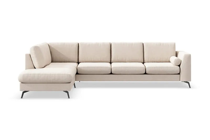 Ocean Lyx 4-sits Vänstervänd L-formad Schäslongsoffa i Tyg - Beige (Art.nr 997071) — Scandinavian Choice