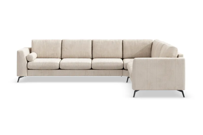 Ocean Lyx 5-sits Vändbar L-formad Hörnsoffa i Manchester - Beige (Art.nr 997079) — Scandinavian Choice