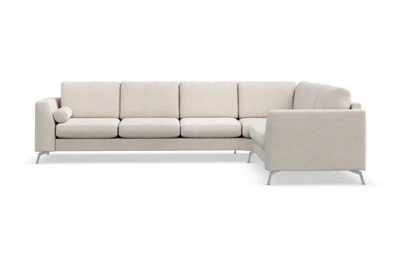 Ocean Lyx 5-sits Vändbar L-formad Hörnsoffa i Tyg - Beige (Art.nr 880244) — Scandinavian Choice