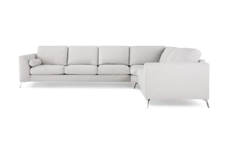 Ocean Lyx 5-sits Vändbar L-formad Hörnsoffa i Tyg - Ljusgrå (Art.nr 245245) — Scandinavian Choice