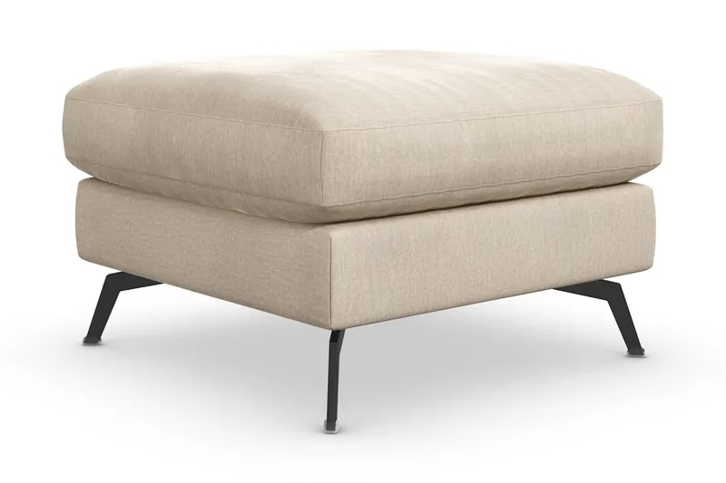 Ocean Lyx Fotpall - Beige/Sammet (Art.nr 880246) — Scandinavian Choice