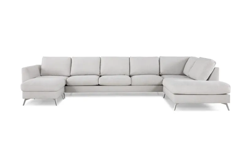 Ocean Lyx U-soffa med Schäslong Höger - Linnebeige (Art.nr 245236) — Scandinavian Choice