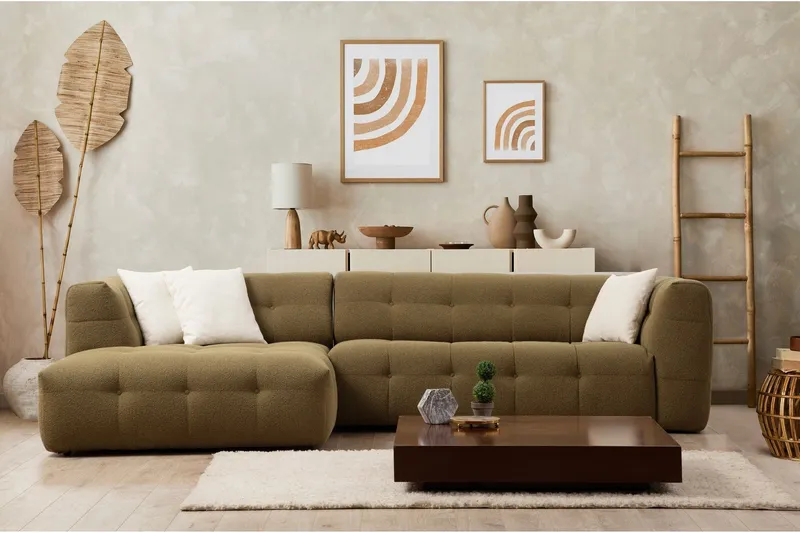 Octavian Soffa m. Divan 5-sits - Mörkbeige (Art.nr 1793985) — Mörkbeige