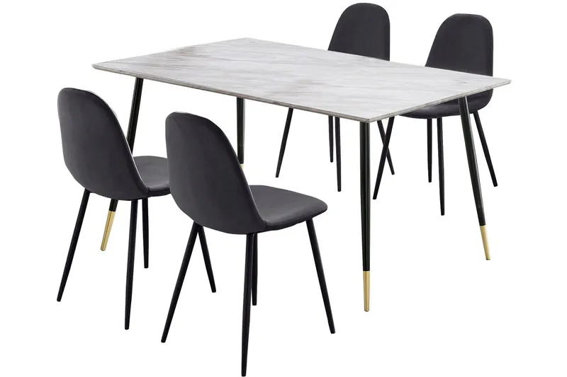 Oktoos Matgrupp 160 cm - Antracit/Vit — Antracit/Vit