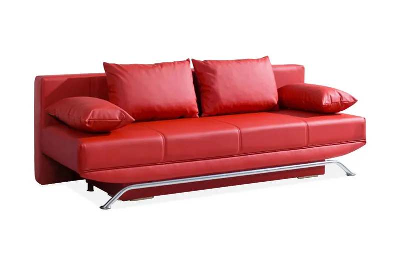 Olier Bäddsoffa 200x100x85 cm - Röd — Röd