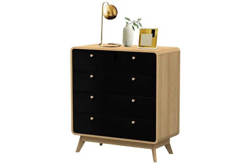 Olivet Byrå 80x39 cm - Natur/Svart — Natur/Svart