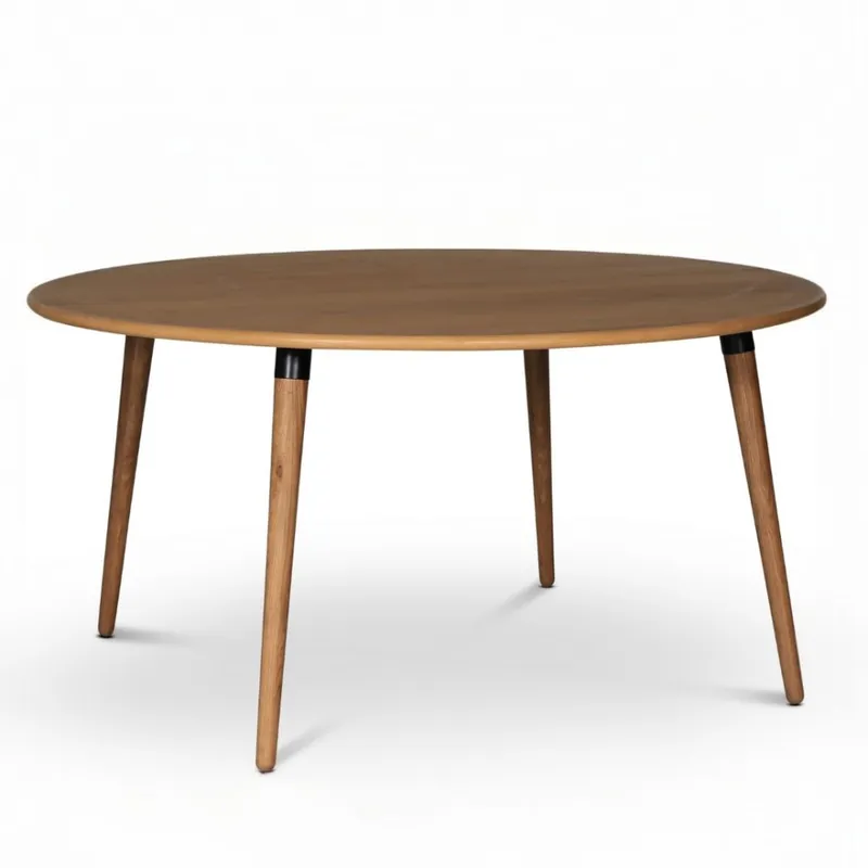 Omni Matbord Ø180 cm  Oljad Ek | Stort runt matbord i skandinavisk design — outl1.se