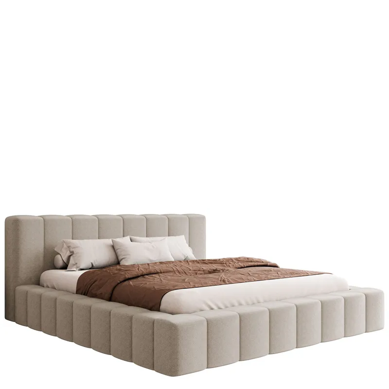 Orvinel Sängram 160x200 cm med Förvaring - Beige — Beige