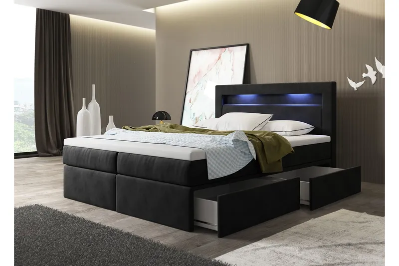 Oscar Sängpaket 160x200cm LED-belysning (Art.nr 748361) — Cloud47