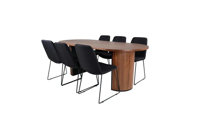 Oval Dining Set Bianca, Muce - 200x90x75 — 200x90x75