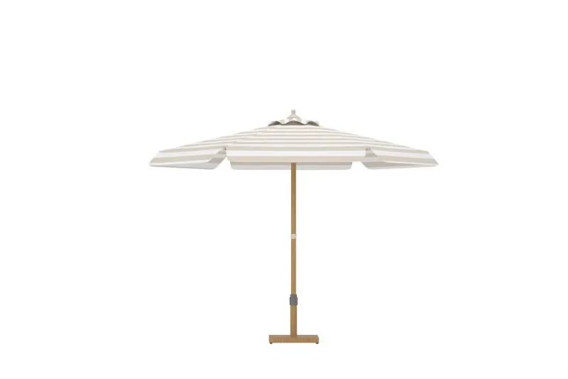 Parasoll Cerox 270 cm Utomhus - vit, randig — Venture Home
