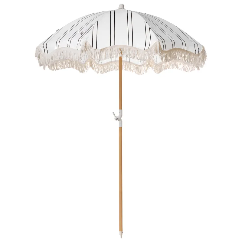 Parasoll utomhus 155 cm Mondello - vit/svart — vit/svart
