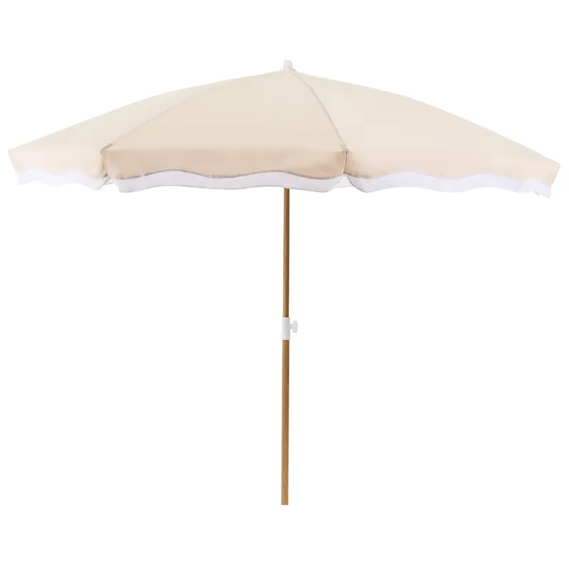 Parasoll utomhus 232 cm Sestriere - beige/vit/brun — beige/vit/brun