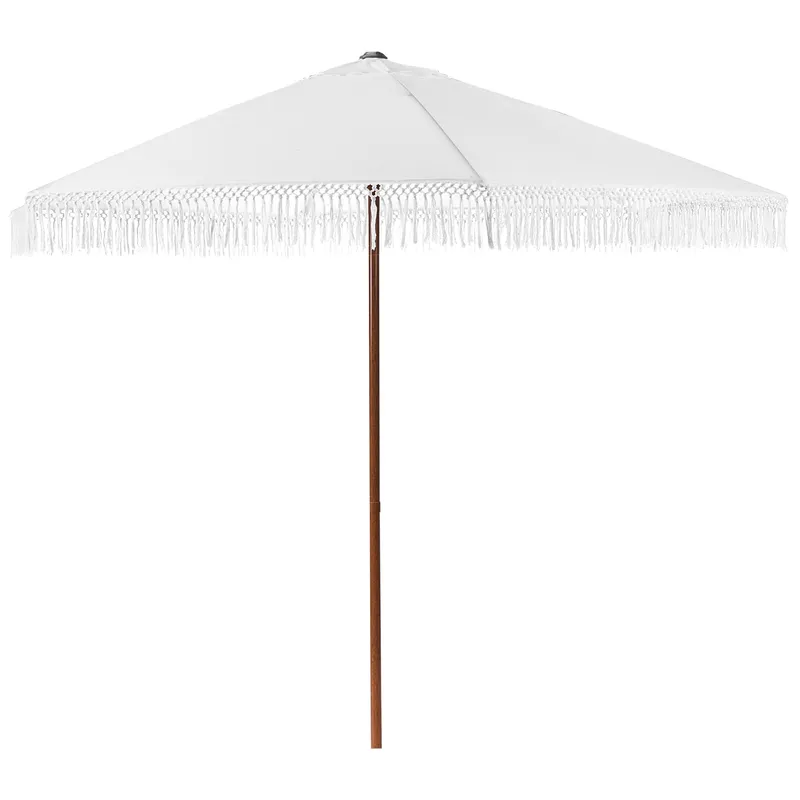 Parasoll utomhus 258 cm Murasa - vit/brun — vit/brun