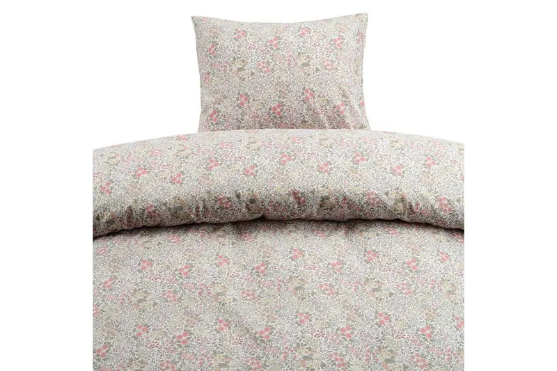 Påslakanset Enkelsäng 2-Dels Floret Sand - Brun — Brun