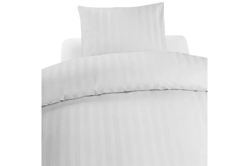 Påslakanset Enkelsäng 2-Dels Satin - Vit — Vit