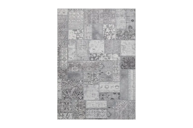 Patchwork Wiltonmatta 240x330 cm Rektangulär - Silver — KM Home