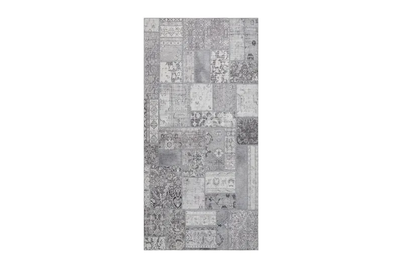 Patchwork Wiltonmatta 80x150 cm Rektangulär - Silver — KM Home