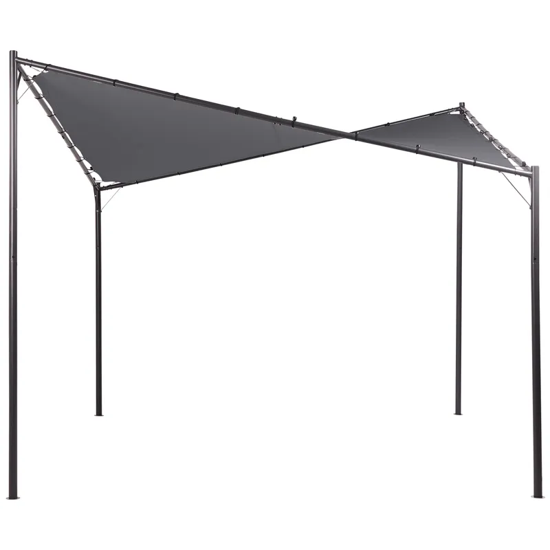 Paviljong Aventine 300 cm Stål - Grå/Svart — Grå/Svart