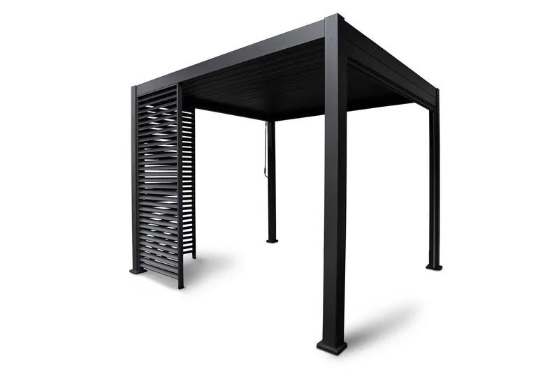 Paviljong vägg Mirador 93x235 cm Mör kgrå aluminium