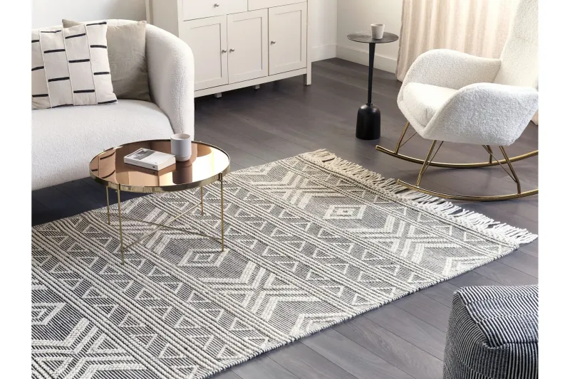 Pazar Ullmatta 160x230 cm - Svart/Vit — Svart/Vit