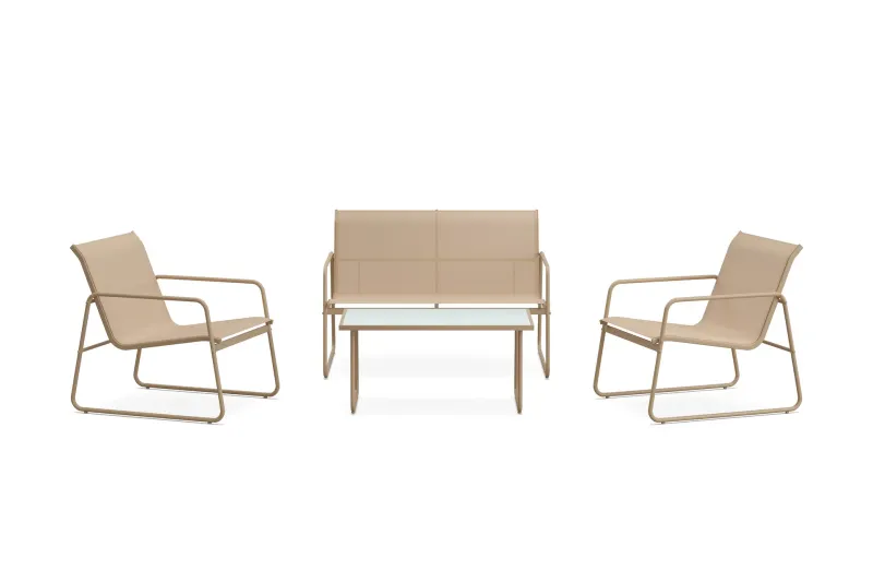 Pelanda Loungegrupp Utomhus - Beige — Comfort Garden