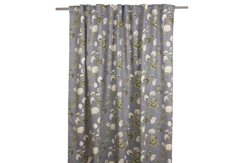Pelargon Gardinlängd 145x245 cm - Blå — Blå
