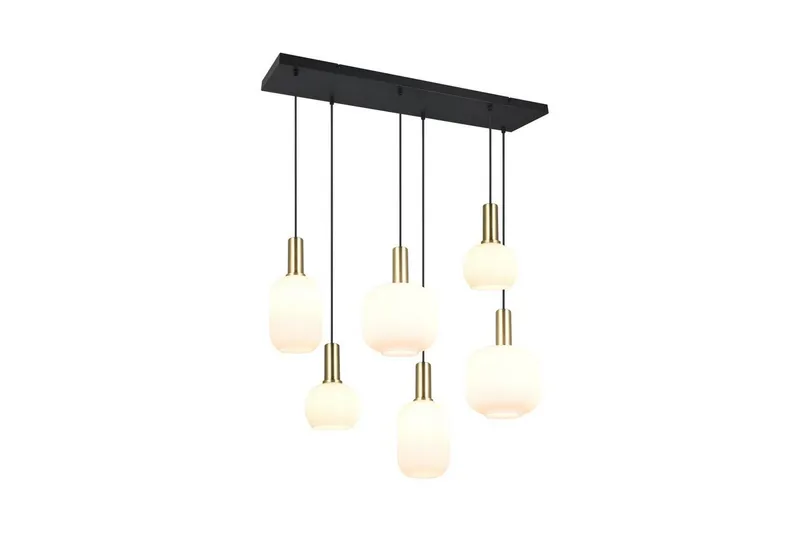 Pendel TRIO Diva 6-del, Mattmässing/vit - 6-del, Mattmässing/vit — Trio Lighting