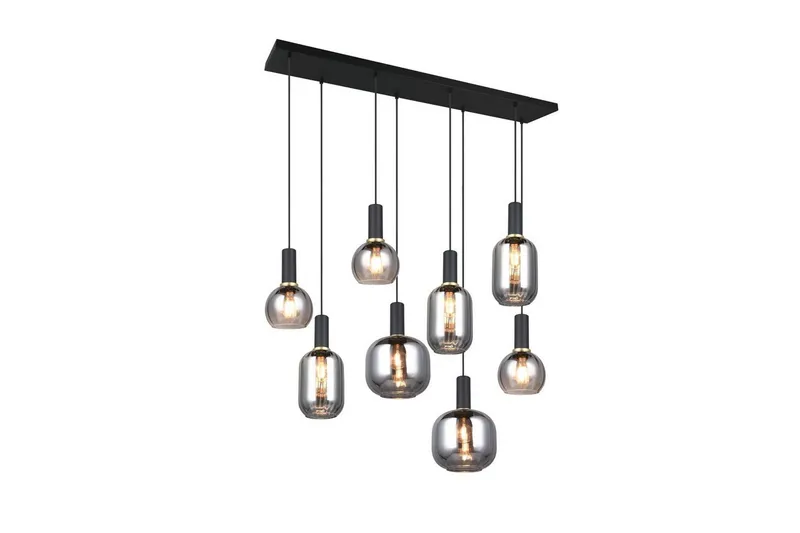 Pendel TRIO Diva 8-del, Mattsvart/kromad - 8-del, Mattsvart/kromad — Trio Lighting